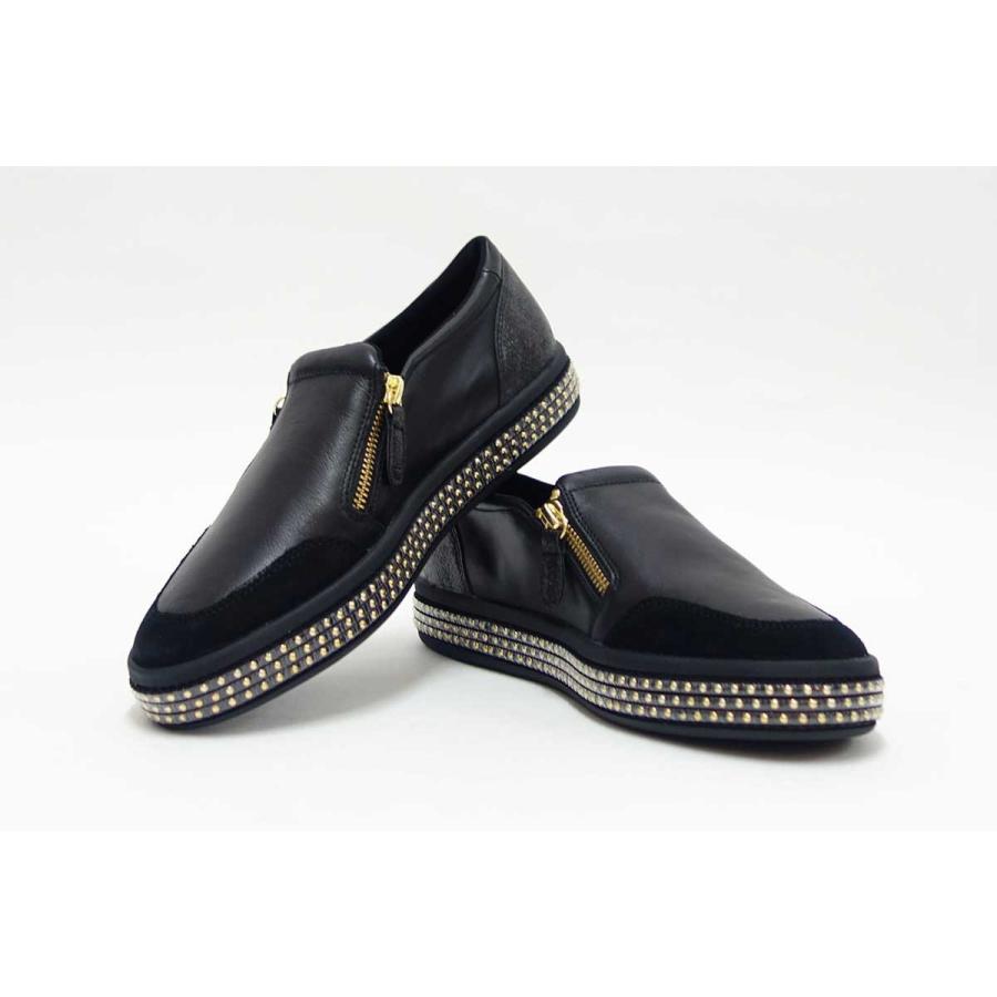 ジェオックス GEOX D 94FFF ブラック（レディース）天然皮革のサイド