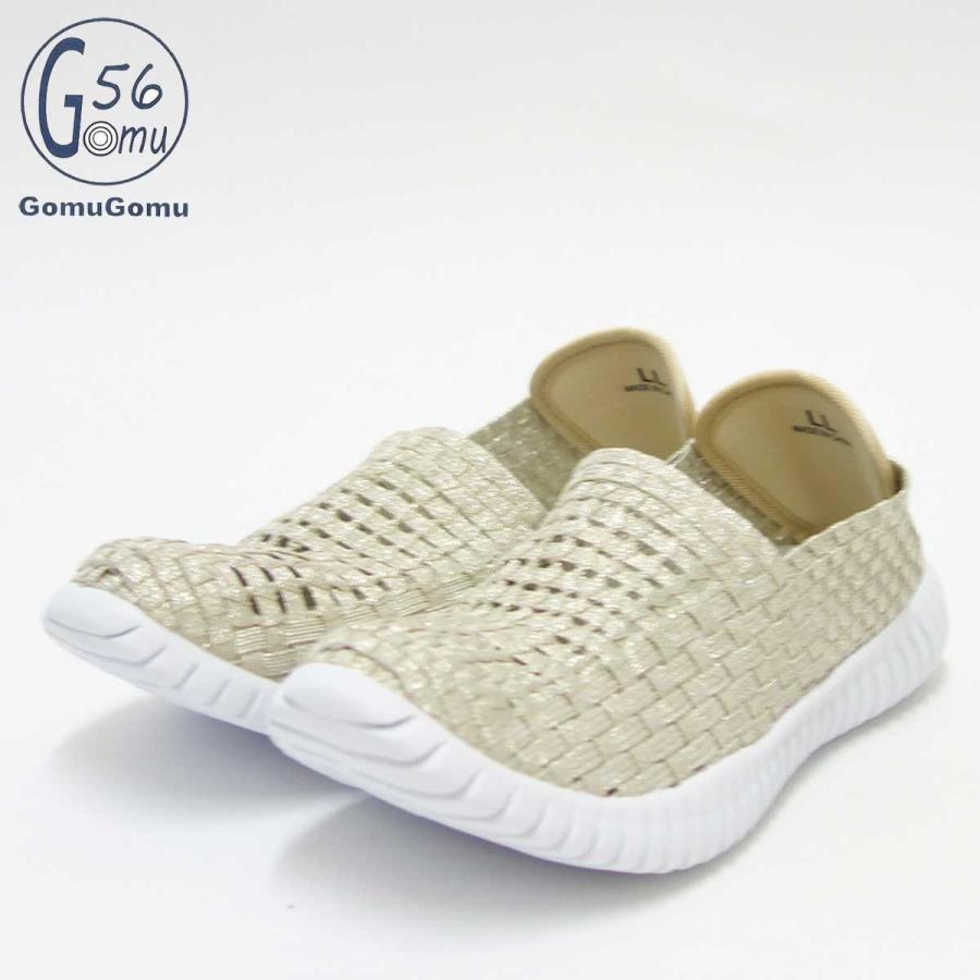 Gomu56 ゴムゴム 5513 ゴールド ゴムメッシュスリッポン レディース スニーカー感覚のソフトなクッション Gomu 5513sg 靴のシナガワ 通販 Yahoo ショッピング