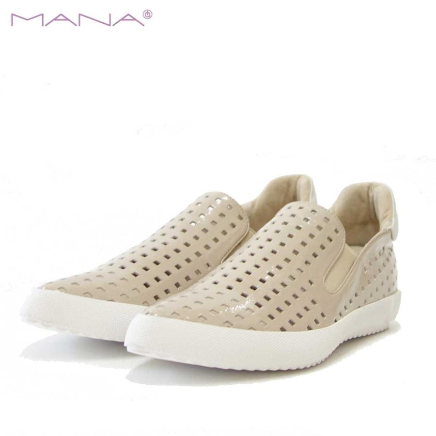 MANA マナ 556013-6 オークエナメル（人工皮革） 甲深 パンチング