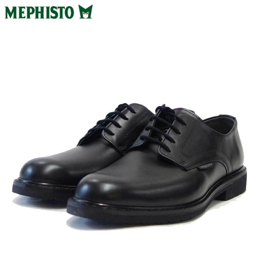 メフィスト MEPHISTO MARLON（マーロン）ブラック （フランス製） グッドイヤー 天然皮革 プレーントゥ ビジネスシューズ（メンズ）