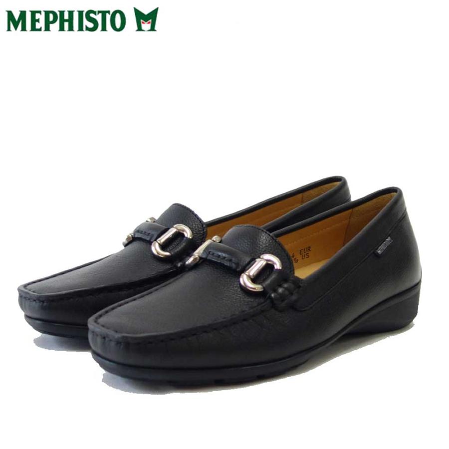メフィスト MEPHISTO NATALA（ナタラ）ブラック 天然皮革 スリッポン