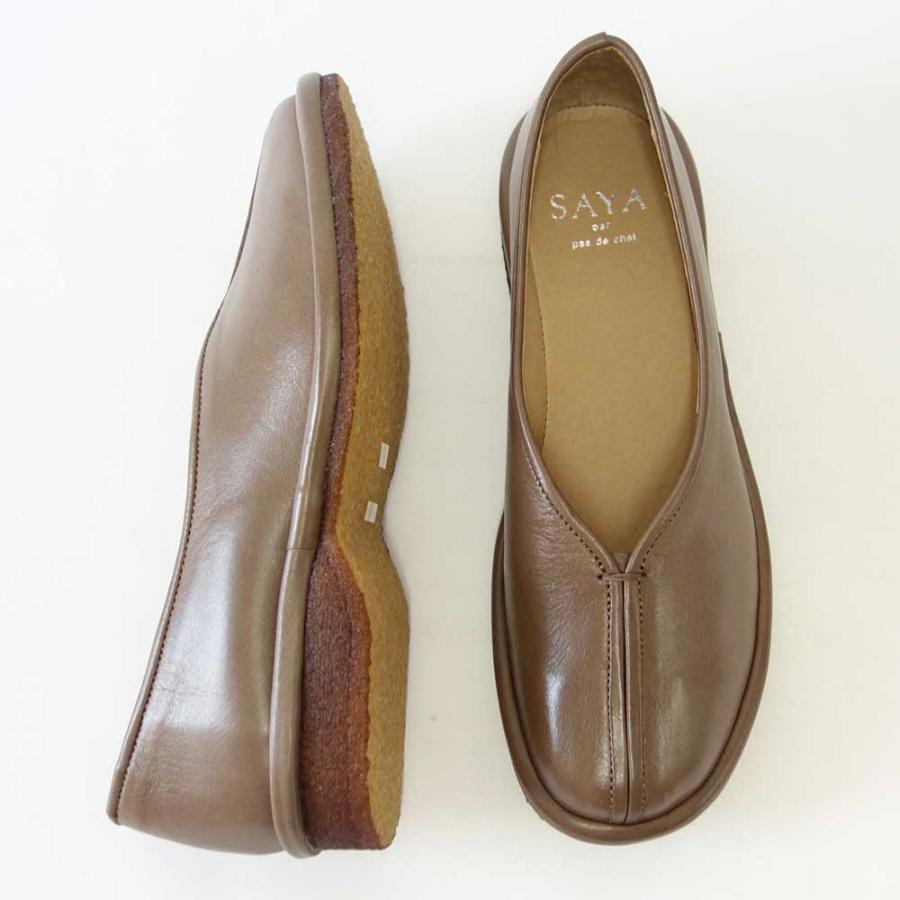 SAYA（サヤ） 51151 グレージュ 天然皮革 プラット製法シューズ フラットクレープソール 丸トゥ｜shoes-sinagawa｜04