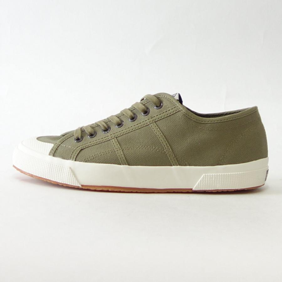 スペルガ SUPERGA 2390-MILITARY 7 EYELETS（メンズ）グリーン (2s7112xwaht)  ナチュラル キャンバススニーカー ミリタリー｜shoes-sinagawa｜02