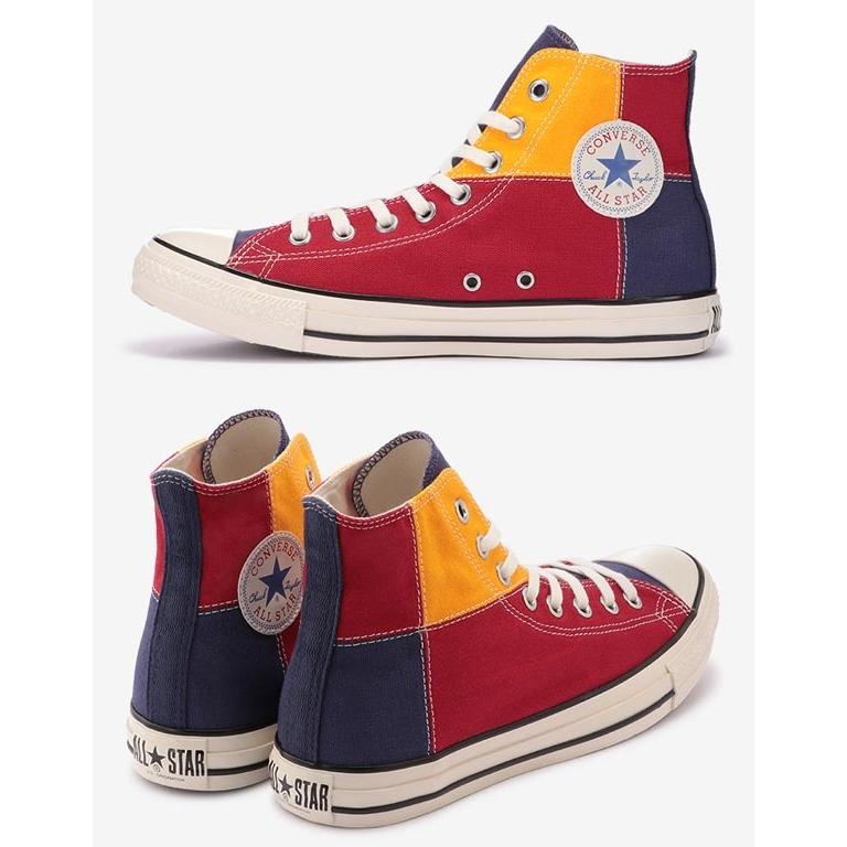 コンバース オールスター US VS カラーブロック ハイカット メンズレディーススニーカー converse US VS-COLORBLOCK HI イエロー マルーン｜shoes-sneakerkawa｜02