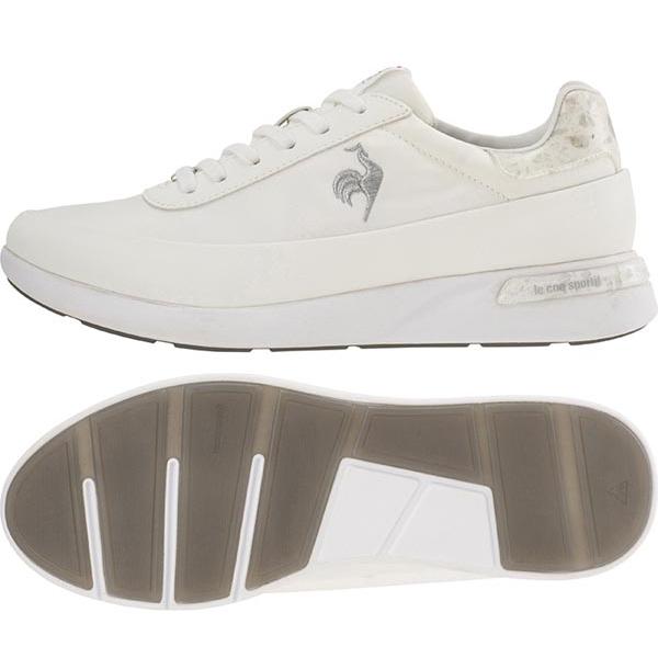 ルコック スポルティフ レディースウェッジスニーカー LA セーヴル ホワイト白 lecoq-sportif-LA-SEVRES QL3VJC02WH ヒールアップ｜shoes-sneakerkawa｜02