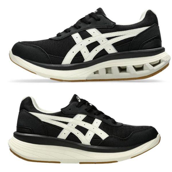 ASICS スニーカー レディース 靴 黒 ブラック 母の日 3E 幅広 甲