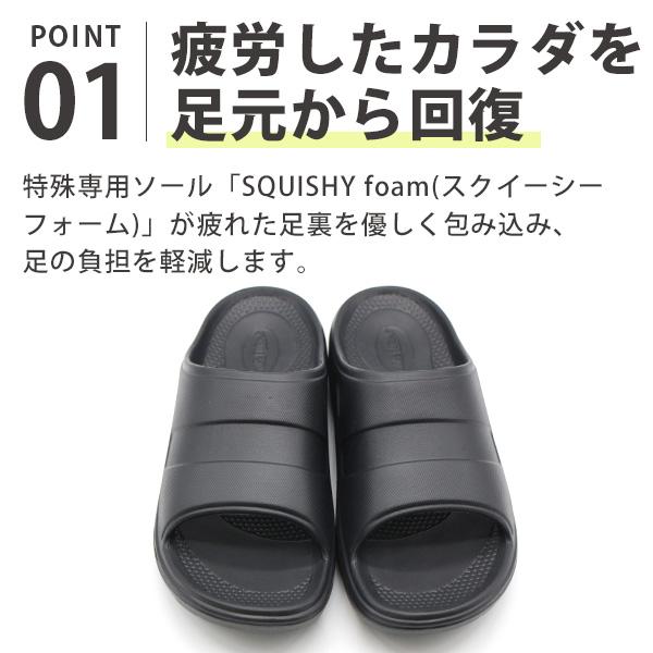 サンダル メンズ レディース 靴 黒 ブラック グレー リカバリー
