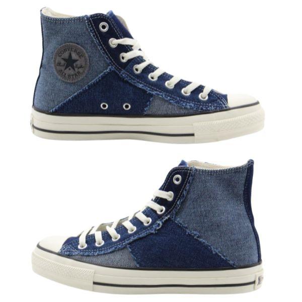 コンバース スニーカー メンズ 靴 ハイカット デニム 青 おしゃれ オールスター 新作 ALL STAR (R) DENIMPATCHWORK HI オールスター デニムパッチワーク ハイ｜shoesbase｜04