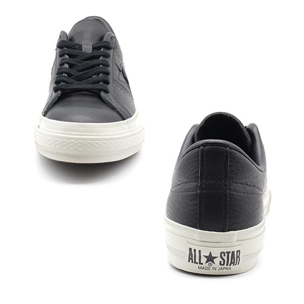 コンバース ワンスター メンズ 靴 日本製 黒 白 ブラック ホワイト レザー CONVERSE ONE STAR J EB LEATHER｜shoesbase｜07