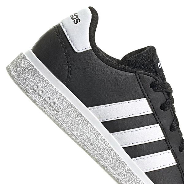 adidas アディダス スニーカー キッズ 靴 黒 ブラック 通学