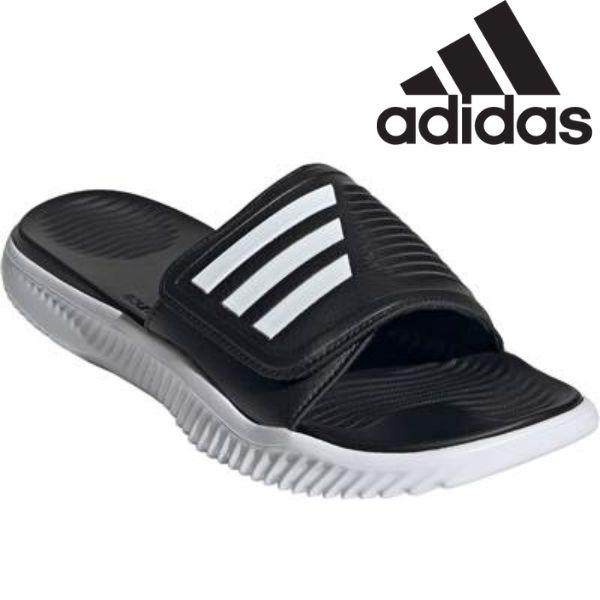 adidas（アディダス） サンダル メンズ 靴 シャワーサンダル 黒 ブラック 白 ホワイト コンフォートサンダル adidas ...