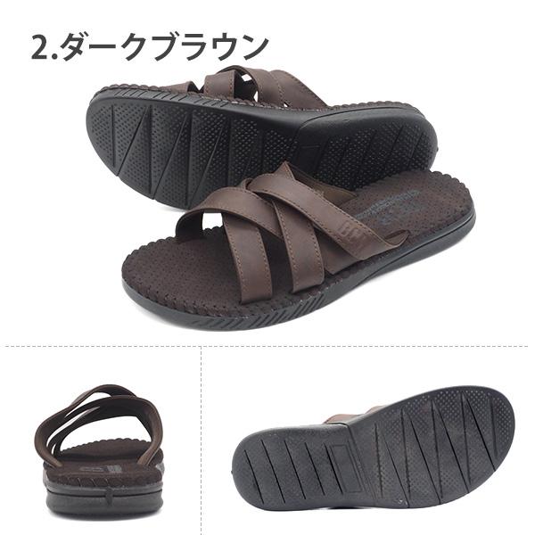 BCR サンダル メンズ 靴 黒 ブラック 茶 ダークブラウン 高反発