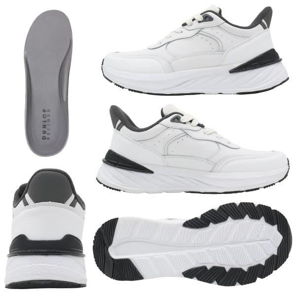 DUNLOP REFINED スニーカー メンズ 靴 黒 ブラック 紺 ネイビー 白