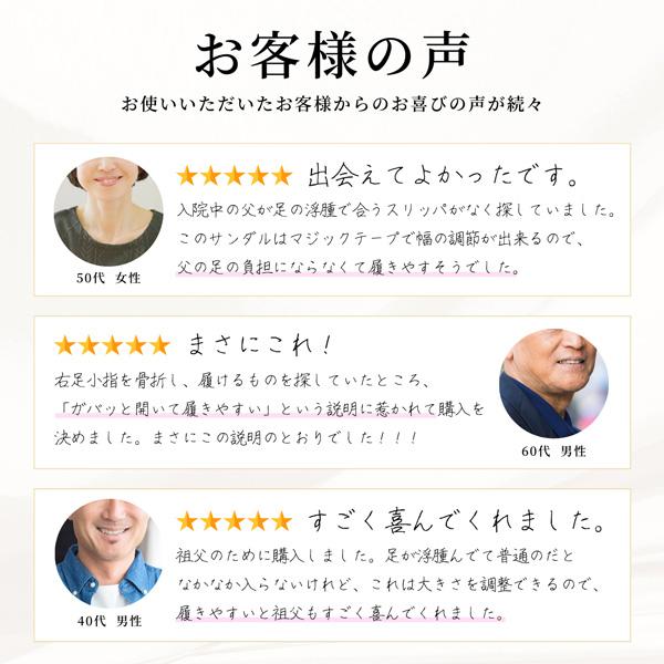 サンダル メンズ レディース 靴 ギプスサンダル 怪我 入院 リハビリ 浮腫み 幅広 5E 甲高 外反母趾 マジックテープ 黒 ブラック ...