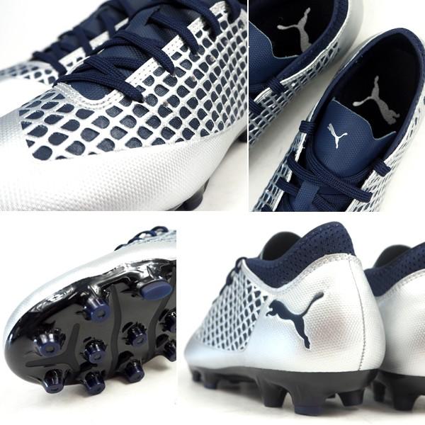 サッカースパイクプーマ PUMA プーマ セラレーター ゼロ_4 S GCi FG(シルバー×ブラック