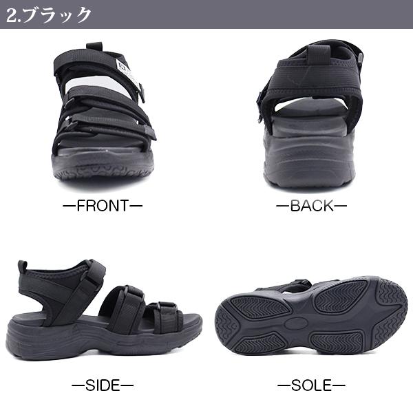 WEIRDO ブラック スポーツサンダル スポーツ サンダル レディース 厚底 スポサン プラットフォーム