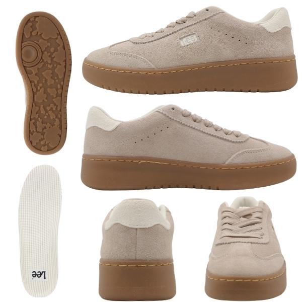 Lee スニーカー レディース 靴 ピンク ベージュ くすみピンク コート