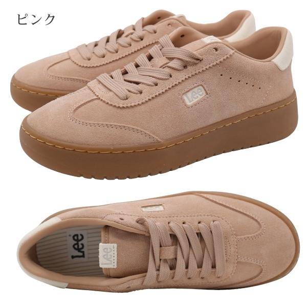 Lee（リー） スニーカー レディース 靴 ピンク ベージュ くすみピンク