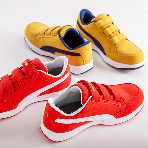PUMA（プーマ） 安全靴 スニーカー メンズ 靴 黒 ブラック レッド 作業 