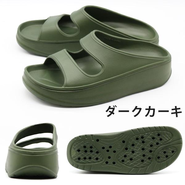 サンダル メンズ 靴 黒 ブラック コンフォート リカバリーサンダル