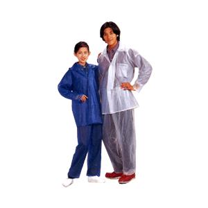 レインウェア ビニールクリア ＃1500 レインスーツ 上下セット