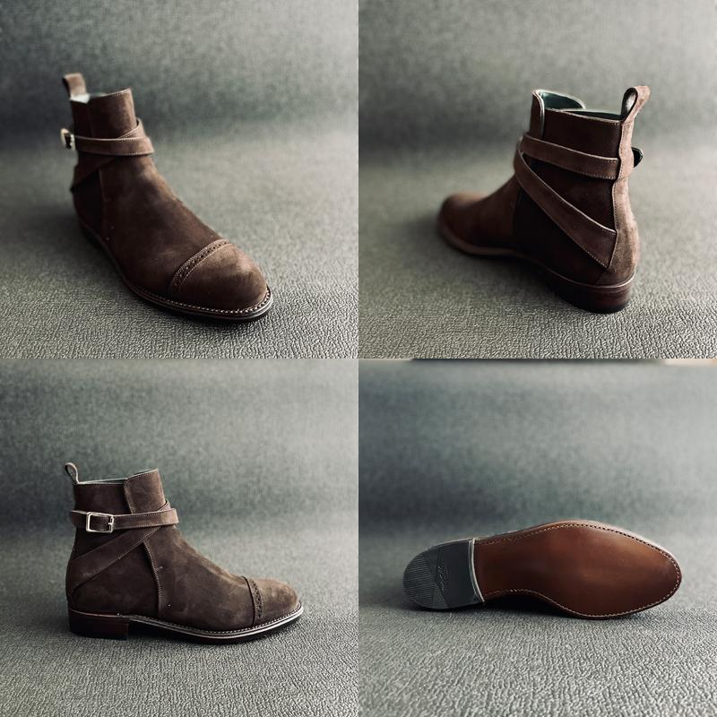 メンズジョッパーブーツ　サイズ61.5/ UK ブラック　宮城興業　木型AR73 楽天市場】ブーツ メンズ ヒール5cm 革靴 身長アップ サイド