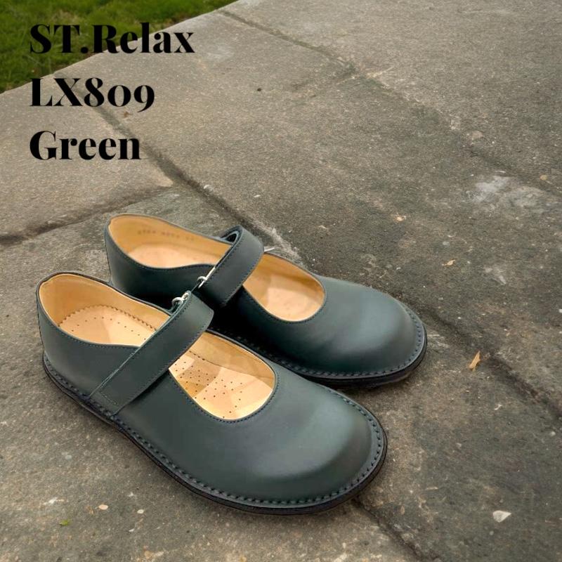 St.Relax コンフォートシューズベルクロストラップシューズ／スムースレザー／BLK／DBR／GRN｜shoescreate-yj｜07