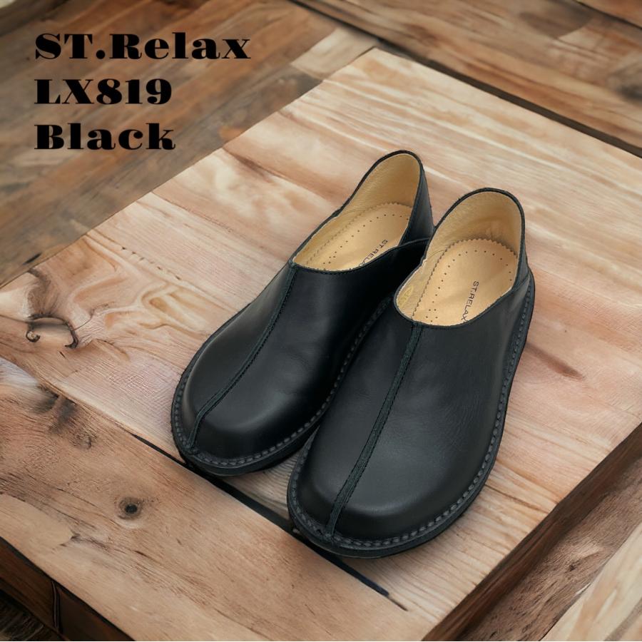 St.Relax コンフォートシューズ踵踏みスリッポン／BLK／BR／RED｜shoescreate-yj｜02