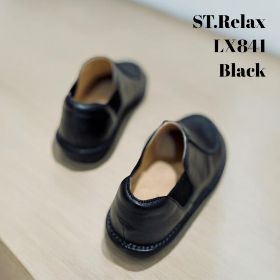 St.Relax サイドゴアＵモカシューズ／山形県産牛レザー／BLK／DBR／KAK／NTR｜shoescreate-yj｜03