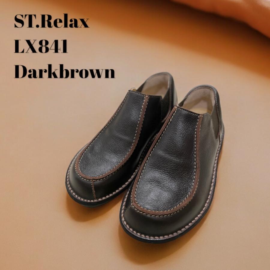 St.Relax サイドゴアＵモカシューズ／山形県産牛レザー／BLK／DBR／KAK／NTR｜shoescreate-yj｜05