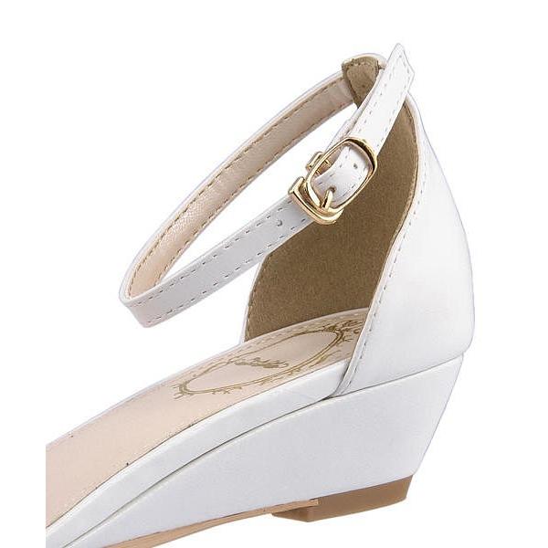 ウェッジ サンダル ローヒール レディース ピンクキャット Pink Cat ホワイト シューズダイレクト Yahoo 店 通販 Yahoo ショッピング