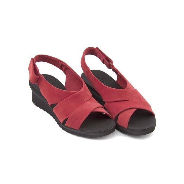 クラークス サンダル ウェッジソール バックストラップ レディース キャデル ペタル 軽量 美脚 Caddell Petal Clarks レッド シューズダイレクト Yahoo 店 通販 Yahoo ショッピング