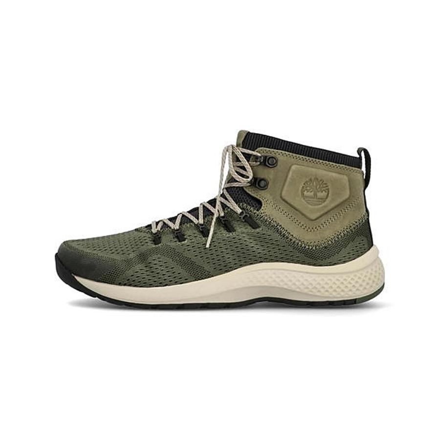 ティンバーランド ハイカット スニーカー メンズ フライロームトレイルミッドニット Flyroam Trail Mid Knit Timberland A1ny7 ダークグリーン シューズダイレクト Yahoo 店 通販 Yahoo ショッピング