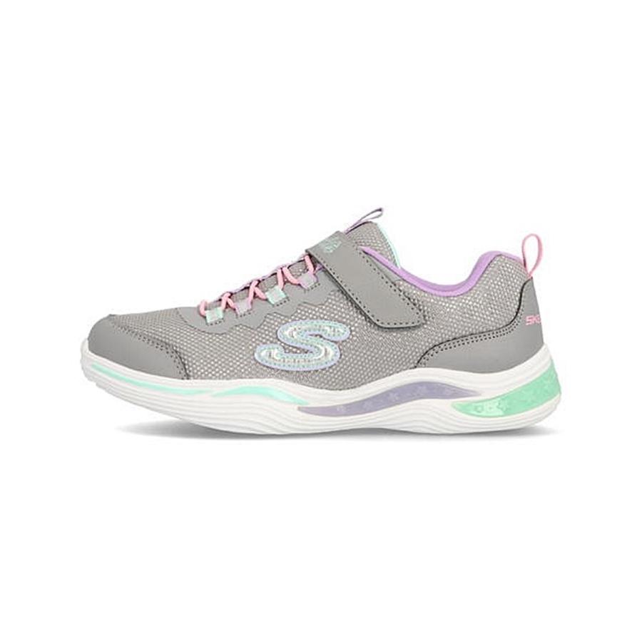 スケッチャーズ 光る靴 スニーカー 女の子 Sライツパワーペタルス S Lights Power Petals Skechers 2l グレー マルチ シューズダイレクト Yahoo 店 通販 Yahoo ショッピング
