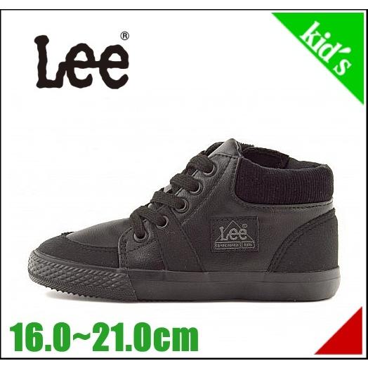 リー 男の子 キッズ 子供靴 ハイカット スニーカー ブーツ ミルウォーキーシック 限定モデル サイドジップ Milwaukee Chic Lee 409 ブラック シューズダイレクト Yahoo 店 通販 Yahoo ショッピング