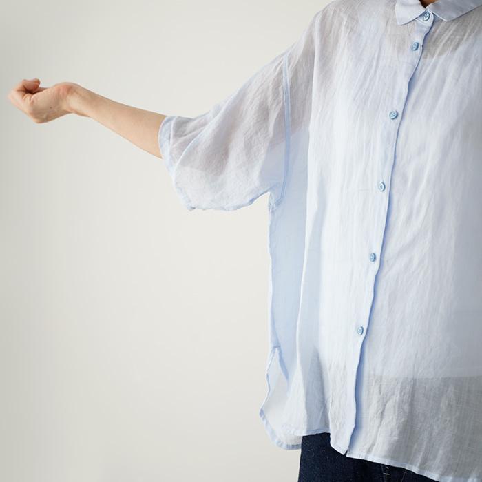 ata（アタ） shirts 2. ラミー半袖オーバーシャツ 52110526 全2色