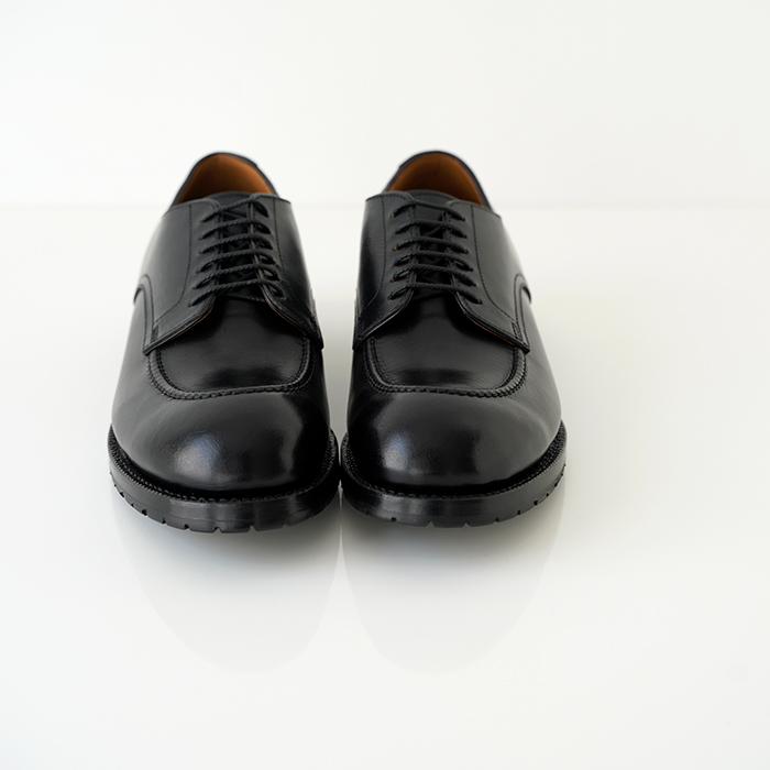 chausser ショセ Uモカレースアップシューズ C-7053 chromexcel black クロムエクセルレザー クロムエクセルレザー メンズの画像