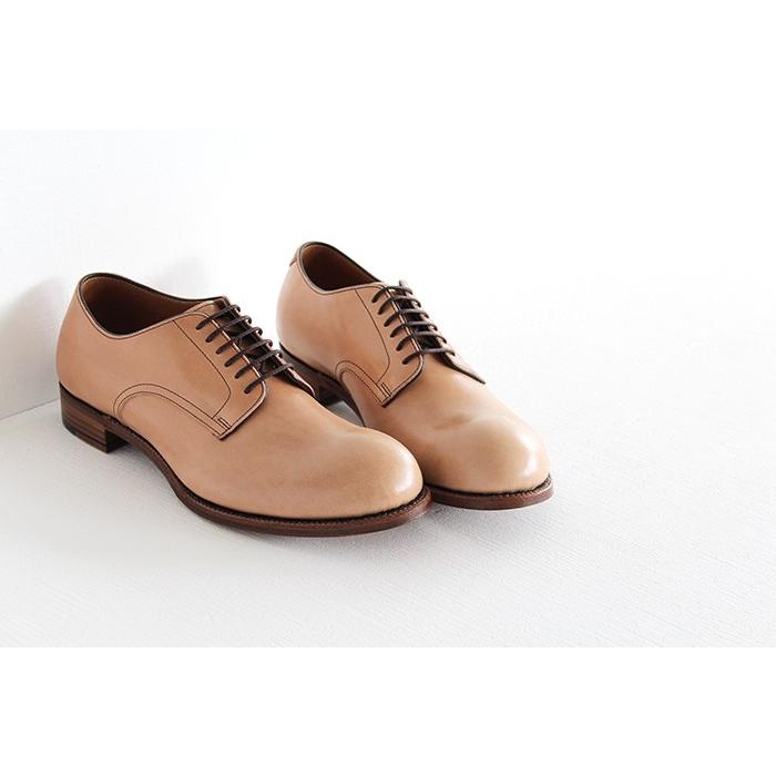 chausser ショセ ナチュラルコードバン プレーントゥ レースアップシューズ C-7930 メンズ 靴の画像