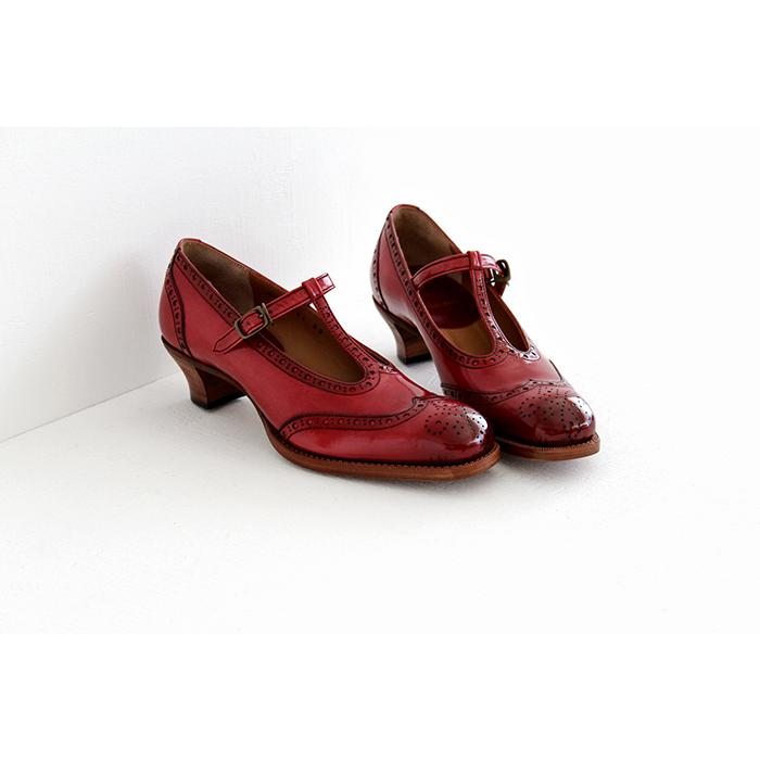 plus by chausser プリュス バイ ショセ Tストラップパンプス PC-5054 red レディース｜shoesgallery-hana｜02