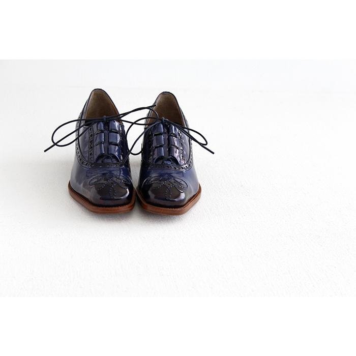 plus by chausser プリュス バイ ショセ ギリーシューズ PC-5059 navy レディース｜shoesgallery-hana｜05