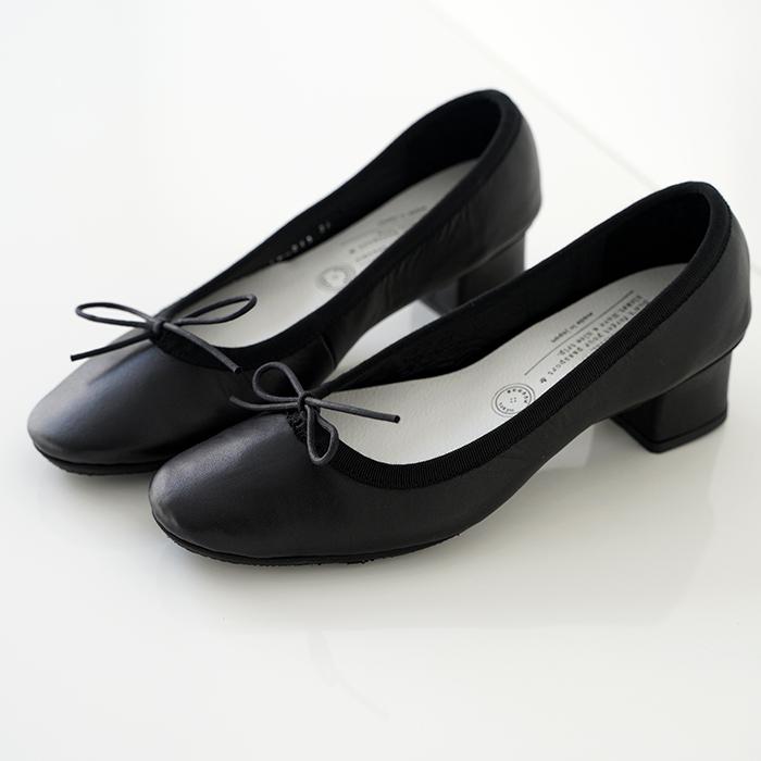 ✨美品✨ トラベルシューズ　バイショセ パンプス TR-015 ブラック レザー chausser（ショセ） トラベルシューズ TRAVEL SHOES by chausser
