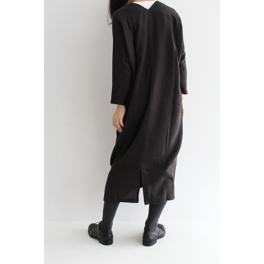 evam eva（エヴァムエヴァ） cotton v neck op コットン Vネック