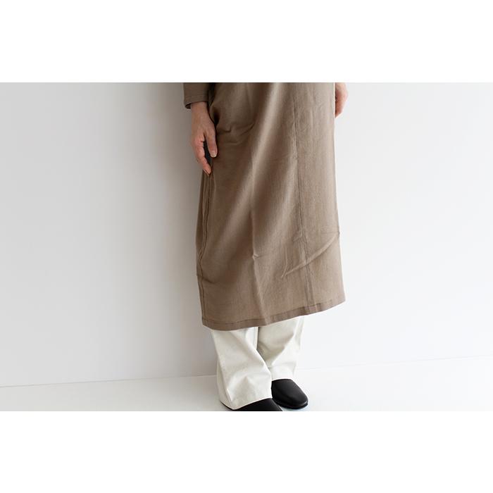 evam eva（エヴァムエヴァ） cotton v neck op コットン Vネック