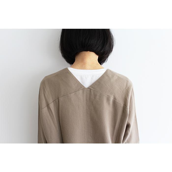evam eva エヴァムエヴァ cotton v neck op コットン Vネック 