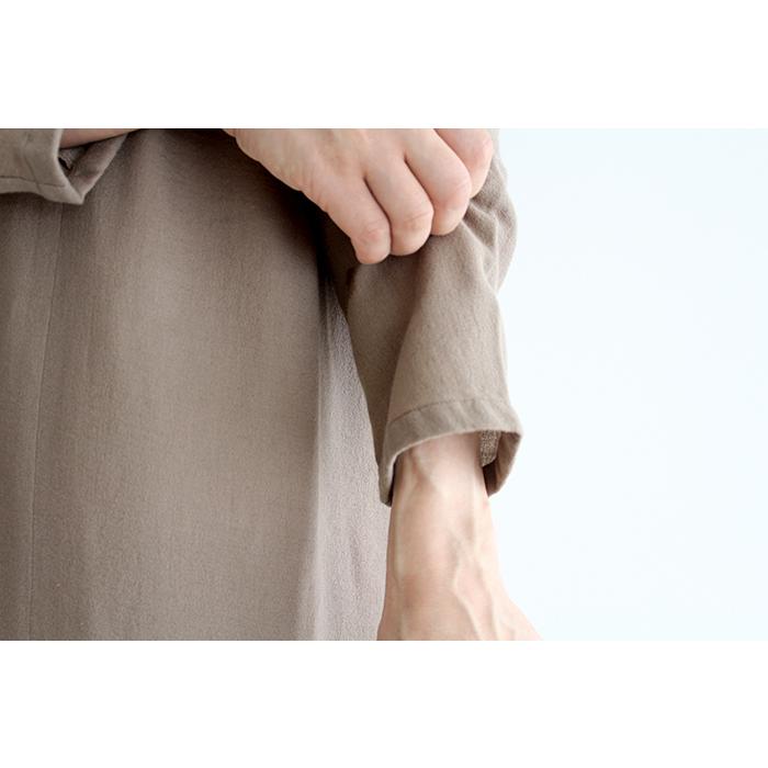 evam eva（エヴァムエヴァ） cotton v neck op コットン Vネック