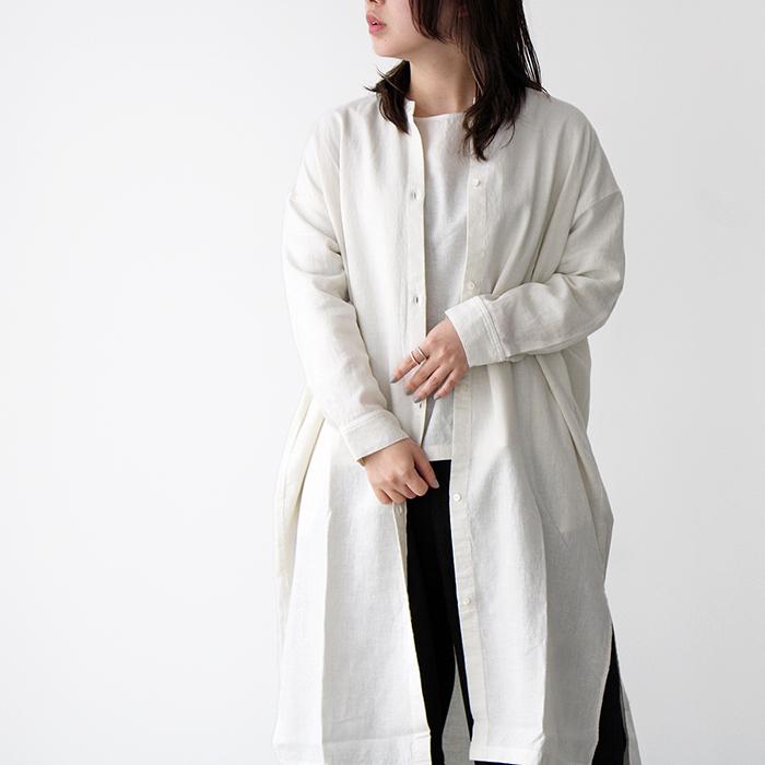 evam eva（エヴァムエヴァ） ワンピース ウォーター リネン シャツ