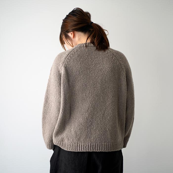 evam eva エヴァムエヴァ ニット renew-wool raglan pullover リニューウール ラグラン プルオーバー ...
