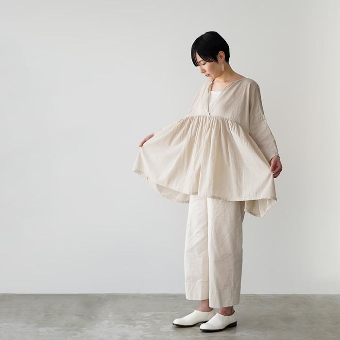 evam eva（エヴァムエヴァ） プルオーバー ボタニカルダイプルオーバー