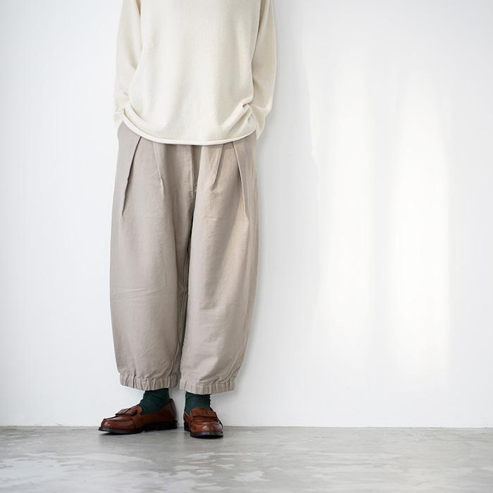evam eva（エヴァムエヴァ） brushed cotton cropped pants ブラッシュ