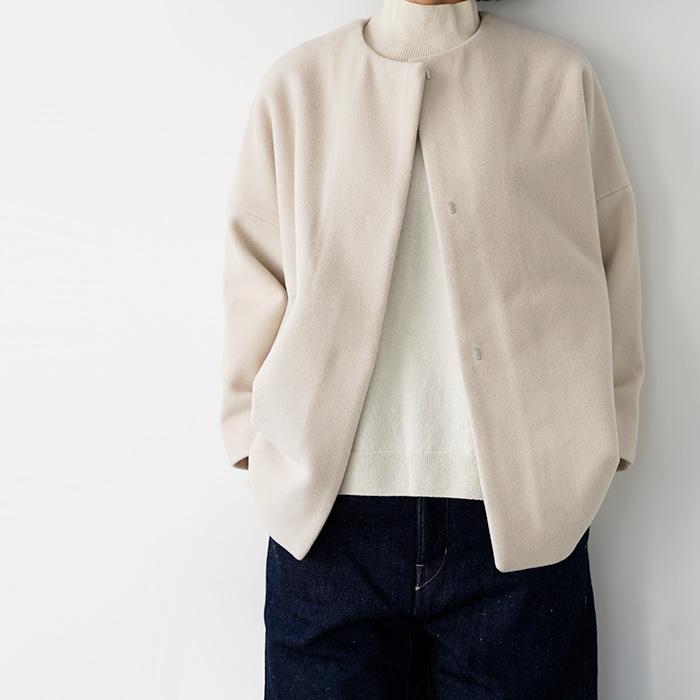evam eva（エヴァムエヴァ） ウールショートコート wool short coat